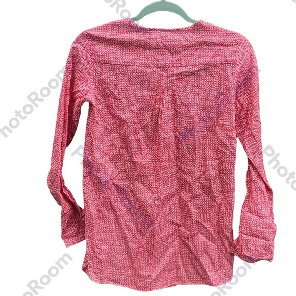 NWT C. WONDER BUTTON DOWN LINEN HENLEY - Picture 2 of 5